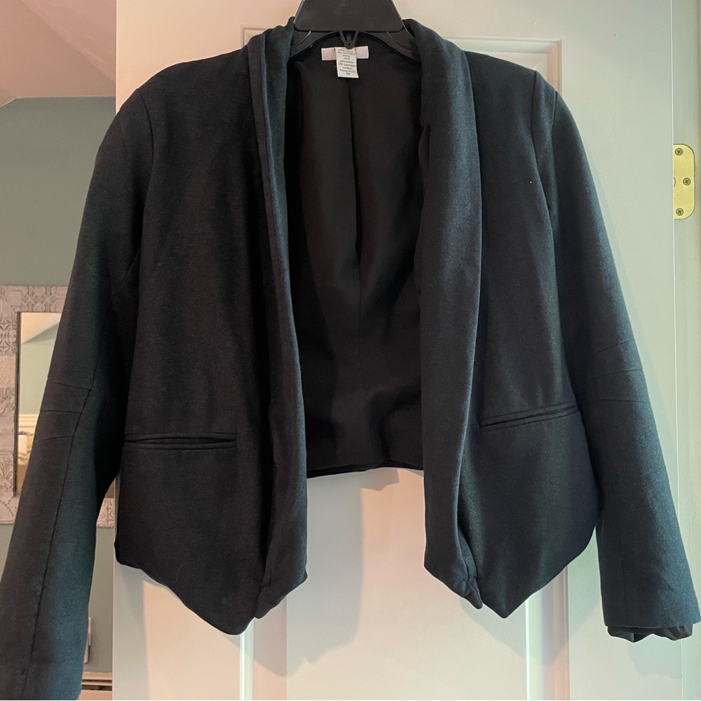 Bar III cotton blazer cropped